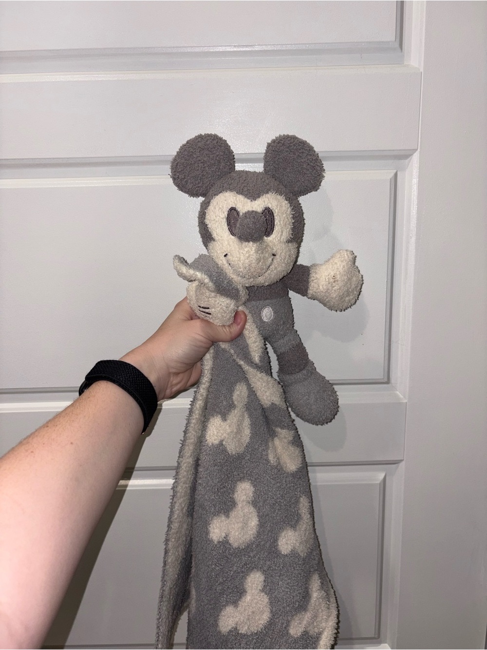 Barefoot Dreams Grey & Cream Mickey Mouse Lovey